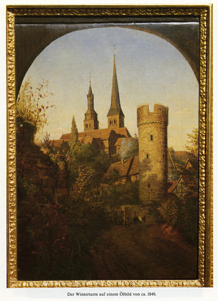 Ansicht des Winterturms in Fritzlar, um 1840