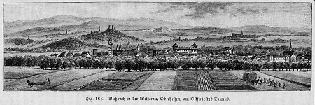 Ansicht von Butzbach, vor 1877