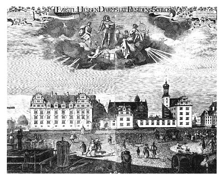 Das Residenzschloss von der Marktseite, um 1676