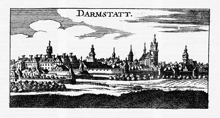 Ansicht Darmstadts, 1725