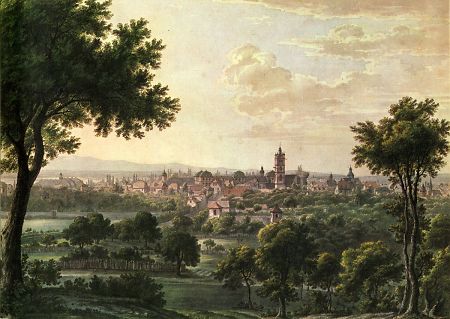 Ansicht von Darmstadt von Südwest aus gesehen, 1816