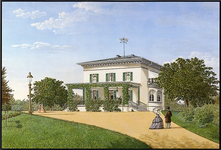 Ansicht des Herrenbaus auf der Mathildenhöhe, 1864