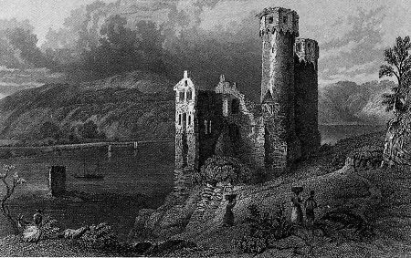 Ehrenfels mit Rhein, 1832