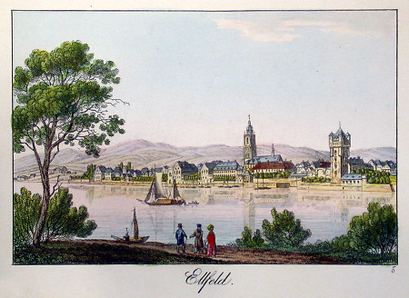 Ansicht Eltvilles von der Rheinseite, 1829