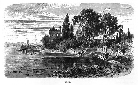 Ansicht Eltvilles vom Rhein aus, 1875