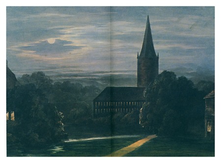 Schloss Erbach im Mondschein, Mitte 19. Jahrhundert