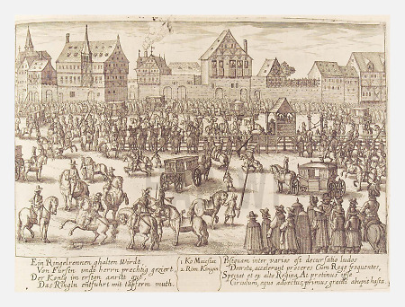 Ansicht des Ringelrennens anlässlich der Krönungsfeierlichkeiten 1612, 1612