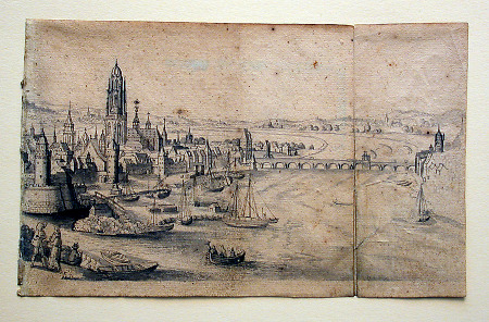 Ansicht Frankfurts mit Mainbrücke, um 1650