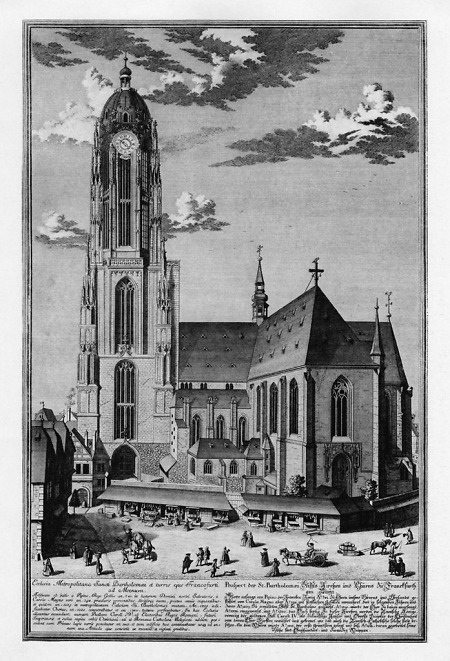 Ansicht des Frankfurter Doms St. Bartholomäus, 1738