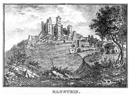 Ansicht der Burg Hanstein, 1832