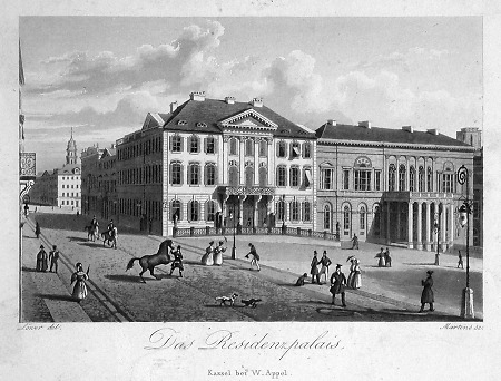 Ansicht des Residenzpalais, um 1840