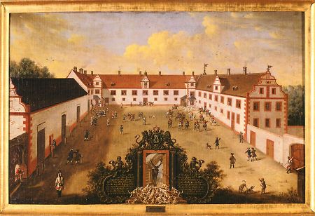 Ansicht des Jagdschlosses Kranichstein, 1760
