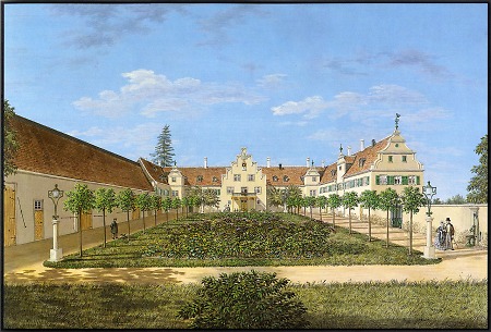 Ansicht des Jagdschlosses Kranichstein, 1848