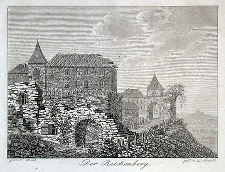 Ansicht des Reichenbergs bei Reichelsheim, um 1820