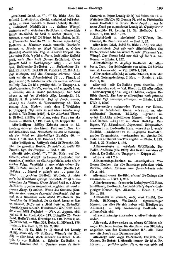 Page View: Volume 1, Columns 189–190