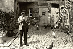 Vorschaubild Älterer Mann auf seinem Hof in Queckborn, um 1935