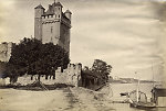 Vorschaubild Das Rheinufer in Eltville mit der mainzischen Burg, um 1875