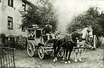 Vorschaubild Die Postkutsche von Brandoberndorf nach Butzbach, um 1905