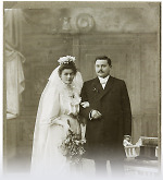 Vorschaubild Vornehmes Brautpaar in Hattenbach, um 1905