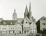 Vorschaubild Die Nordseite des Untermarktes in Gelnhausen mit der Marienkirche, um 1890