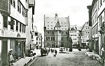 Vorschaubild Der Marburger Marktplatz mit dem Rathaus, um 1900