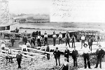 Vorschaubild Herstellung von Strommasten bei Röddenau, um 1920