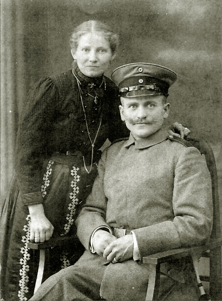 Ehepaar aus Salzböden während des Ersten Weltkriegs, 1914/18