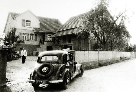 Wohnhaus und Scheune eines Weißbinders in Kirchvers, 1952/53