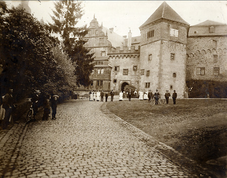 Bewohner und Personal von Schloss Eisenbach, um 1907