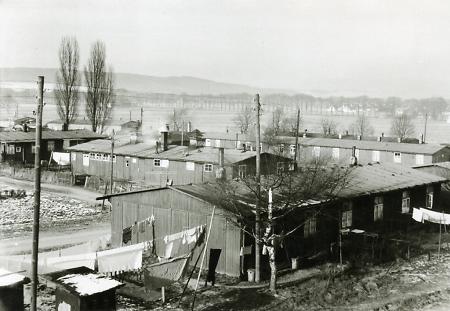 Ehemaliges RAD-Lager auf der Hauer in Korbach, um 1948