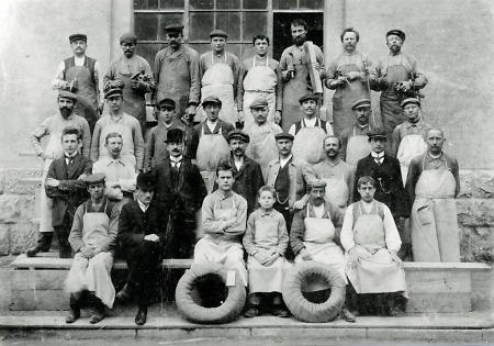 Belegschaft der Peters-Union-Gummifabrik, 1908-1910