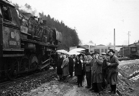 Eröffnung des Gleisanschlusses für die Firma Lambion in Wetterburg, 1965