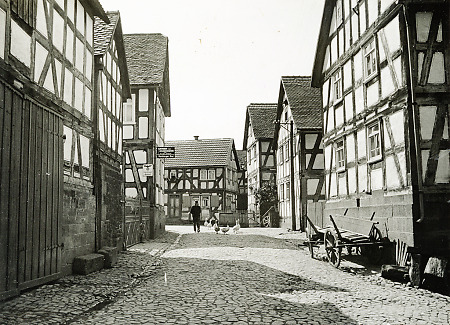 Dorfstraße in Ebsdorf, 1938