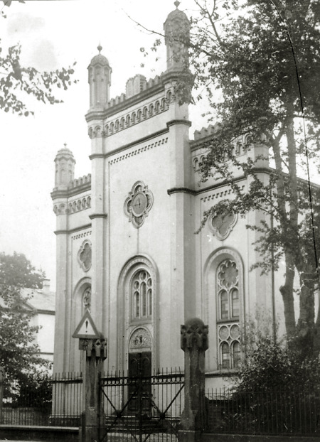 Die Synagoge der liberalen jüdischen Gemeinde in Gießen, vor 1938