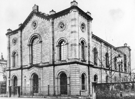 Die Synagoge in der Unteren Königstraße in Kassel, nach 1907