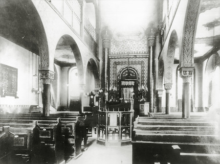 Das Innere der Synagoge in Fulda, um 1910