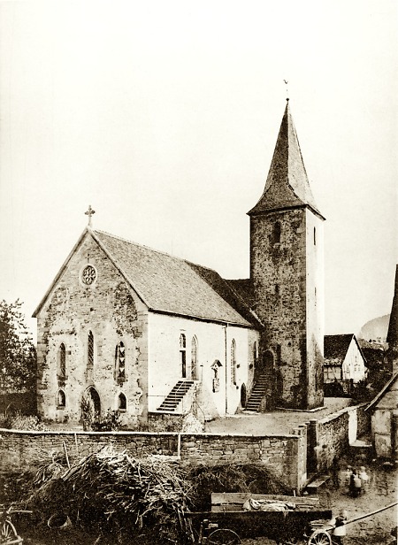 Die Kirche in Wirtheim von Südwesten, 1895