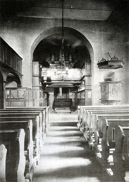 Das Innere der Kirche in Geismar, um 1900?