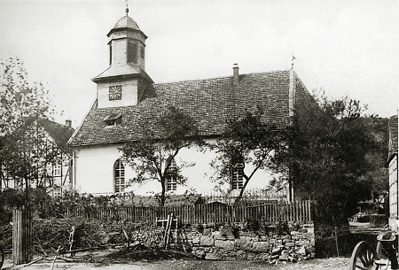 Die Kirche in Niederkaufungen, um 1910
