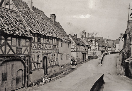 Die Dorfstraße in Brandoberndorf, um 1950
