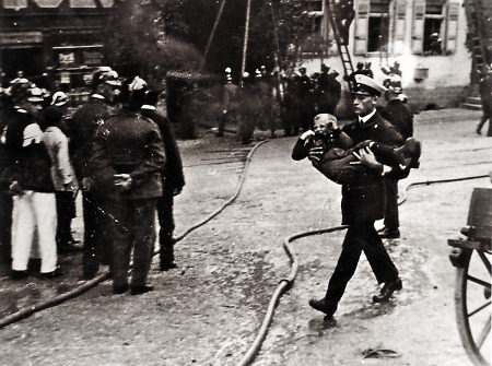 Feuerwehrübung in Brandoberndorf, 1927