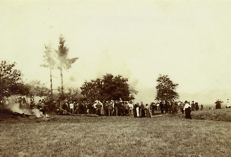 Brand der Brühlmühle in Brandoberndorf, August 1913