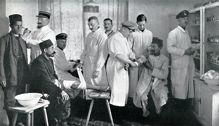 Versorgung von kranken Kriegsgefangenen in Giessen, 1914-1918