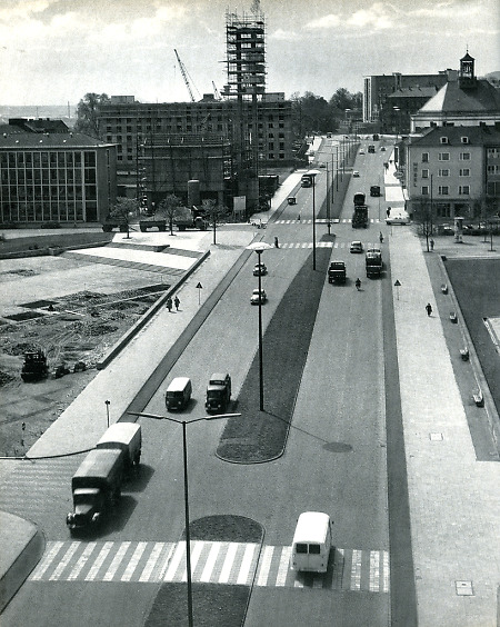 Die Frankfurter Straße in Kassel, um 1961