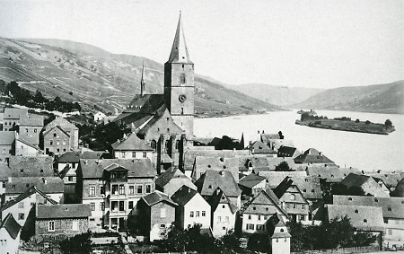 Lorch im Rheingau von Norden, 1879