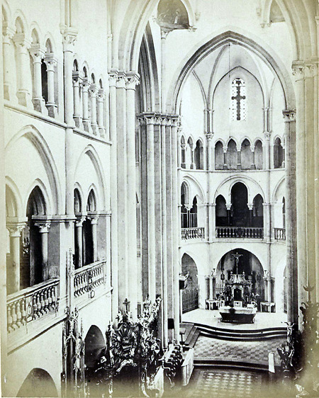 Das Innere des Limburger Doms, um 1868