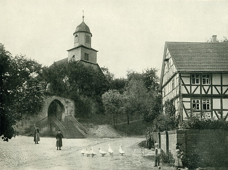 Die Kirche in Kirchbauna, vor 1930