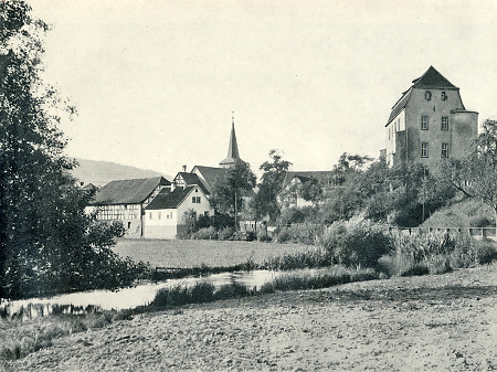 Das Huttenschloss in Altengronau, vor 1930