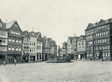 Der Marktplatz in Butzbach, vor 1930