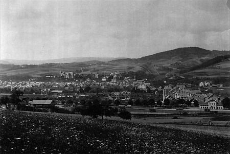 Ansicht von Herborn vom Alsbach aus, um 1890